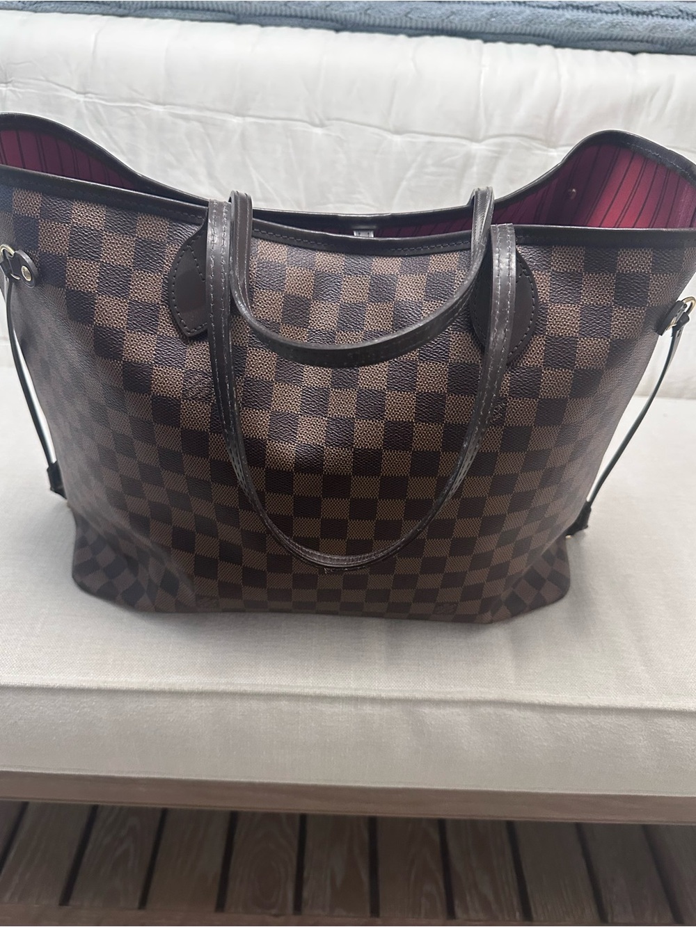 Louis Vuitton Brown Damier Neverfull GM Tote Bag - Picture 2 of 8